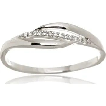 Prsten Dámský stříbrný prsten se zirkony STRP0470F