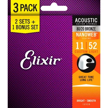 Elixir Nanoweb 16538 Bronze Custom…