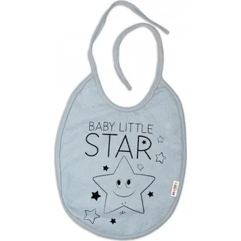 Bryndák Dětský bryndák froté s fólií - LITTLE STAR šedý - střední zavazovací