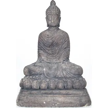Soška beton Buddha Meditation 38 cm černá