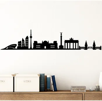 Obraz ASIR Nástěnná dekorace kov STÍN MĚSTA 119 x 24 cm