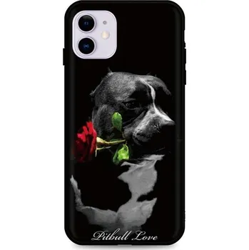 Pouzdro na mobilní telefon Kryt iPhone 11 silikon Pitbull Love (obal neboli pouzdro na iPhone 11)