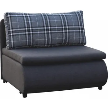 Křeslo Rozkládací křeslo KENY šedé / káro