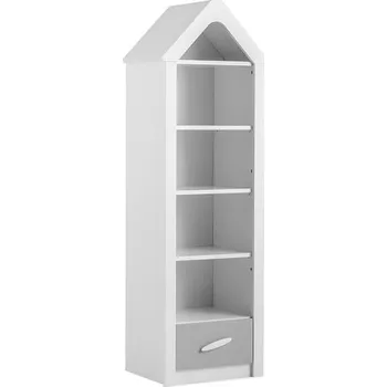 Knihovna Dětská knihovna Boom - bílá/šedá