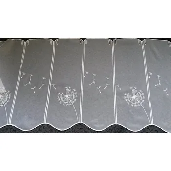 Záclona GERSTER Záclona na vitrážku vyšívaná Pampeliška Gerster 11456 50 cm