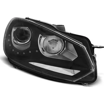Přední světlomet TUNING-TEC Přední světla VW Golf VI 08-12 s denním svícením, H7 + RL - černé 1