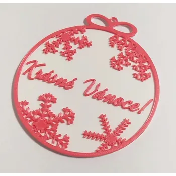 Vánoční dekorace Vánoční baňka 2 - plastová dekorace - Měděná