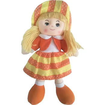 Panenka Panenka hadrová 60 cm oranžové šatičky