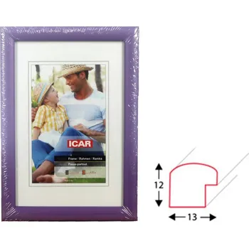 Rám na obraz ICAR DRWH dřevěný rám A4 21x29,7cm, fialový