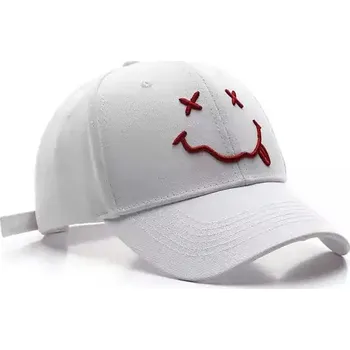 Kšiltovka Unisex kšiltovka s výšivkou - S033 Bílá Červená