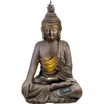 Socha Buddha Bhura se solárním osvětlením 25 x 20 x 40 cm Zahradní dekorace Socha Buddha Bhura se solárním osvětlením 25 x 20 x 40 cm