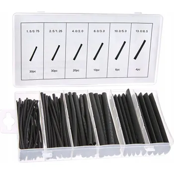 Sada nářadí Tagred TA4160, Smršťovací hadičky černé sada 100 ks pro izolaci kabelů