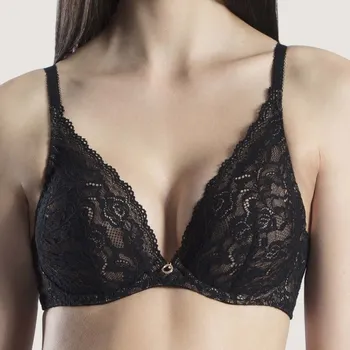 Podprsenka Aubade - Rosessence podprsenka triangle nevyztužená black 85C HK12