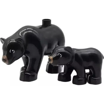 Stavebnice LEGO Set zvířátek ke stavebnici | Styl Lego - Dva černí medvědi