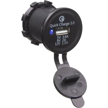 x USB zásuvka 12/24V, QC3.0 (QuickCharge)