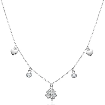 Náhrdelník NUBIS® Stříbrný náhrdelník čtyřlístek - NB-2372