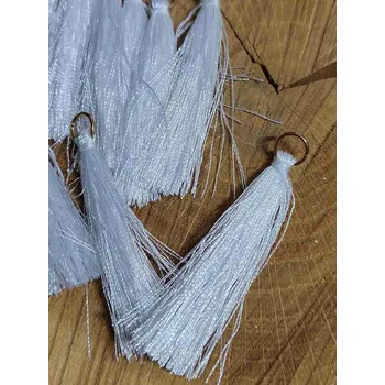 Střapec délka 55 mm s očkem barva bílá