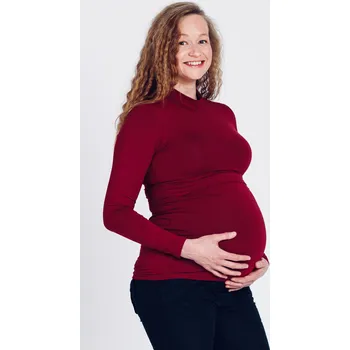 Krásná mamka Kojicí tričko Victoria MODAL wine burgundy Velikost: S