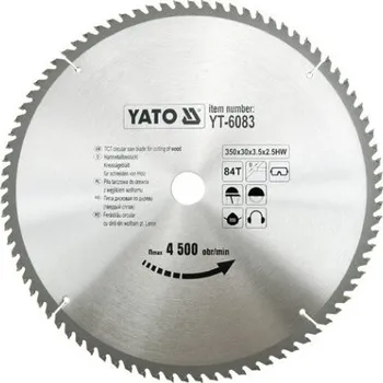 Pilový kotouč Kotouč na dřevo 350 x 30 mm 84z Yato YT-6083