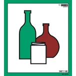 Etikety s piktogramem “Barevné sklo“, formát 110 x 130 mm, 10 kusů