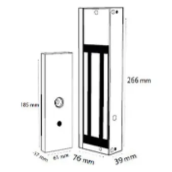 Příslušenství k oknu DAB Trade Dveřní elektromagnet DM1200, přídržná síla 540 kg