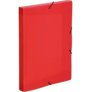 Archivační box Desky s gumičkou "Coolbox", transparentní červená, PP, 30 mm, A4, VIQUEL 021375-09
