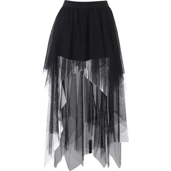 Dámská sukně Dámská černá síťovaná sukně v gotickém (kyberpunkovém) stylu Velikost: L