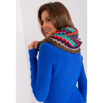 Šála Dámský komín se vzory AJTEN hnědý