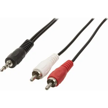 Audio kabel NEDIS Stereofonní Audio Kabel | 3,5mm Zástrčka - 2x RCA Zástrčka | 2 m | Černá barva