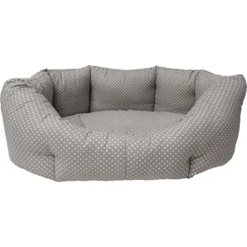 Pelíšek pro psa Pelech pro domácí mazlíčky - šedý puntík - 45 x 30 cm