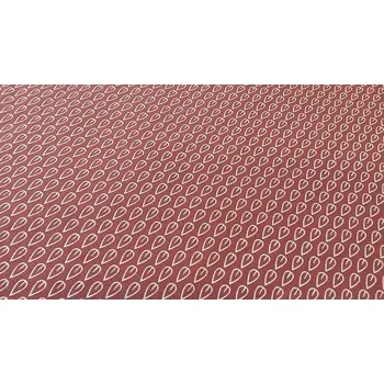 BYTEMA Bavlněná látka LÍSTKY bordo šíře 150 cm
