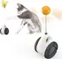 Hračka pro kočku Interaktivní hračka s míčkem 24,5 x 6 x 5,5 cm bílá