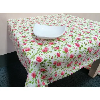 ubrus BYTEMA Ubrus LAURA - květy malé růžové 135 x 160 cm