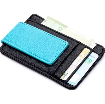 Peněženka Mini peněženka s magnetickým klipem na bankovky Hnědá