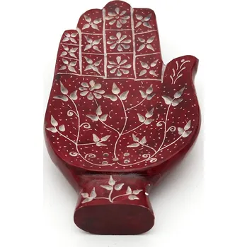 Vonná tyčinka Stojánek na vonné tyčinky - kámen ruka červená