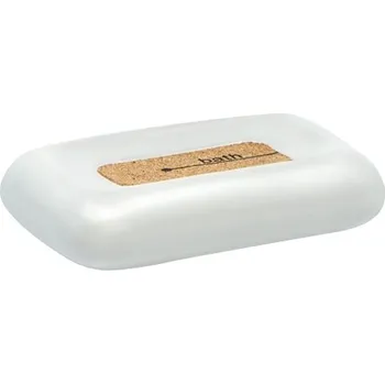 Držák na kartáček BISK Erga Corsa, miska na mýdlo na postavení, bílá matná, ERG-05586