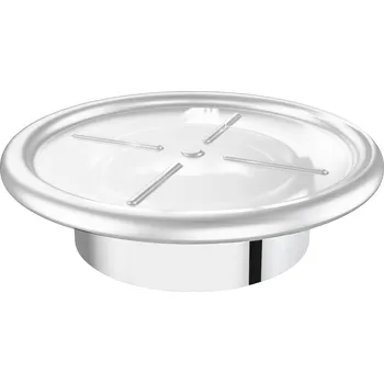 Držák na kartáček BISK Erga NATURA, miska na mýdlo na zeď, chromová, ERG-04303