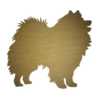 Polep vozidla SAMOLEPKA Pes 192 pravá německý špic (64 - škrábaný kov zlatý) NA AUTO, NÁLEPKA, FÓLIE, POLEP, TUNING, VLASTNÍ TEXT, TISK, AUTOSAMOLEPKY.cz, POLEPY, OBRÁZEK, LOGO, SAMOLEPKY