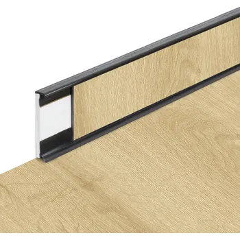 soklová lišta Kancelářská soklová lišta Fortelock - Šedá spára Vzor: Světlé dřevo