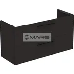 Ideal Standard i.life A Skříňka pod umyvadlo 124 x 46 cm se 2 zásuvkami, závěsná, tmavě šedá matná (bez madel), T5258NV