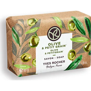 Koupelová kosmetika Yves Rocher Mýdlo oliva & petit grain 80 g