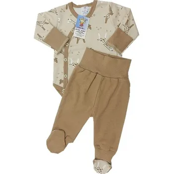 Kojenecká souprava Souprava do porodnice 2dílná - Hnědá - vel. 56