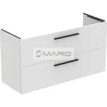 Ideal Standard i.life A Skříňka pod umyvadlo 124 x 46 cm se 2 zásuvkami, závěsná, bílá matná (bez madel), T5258DU