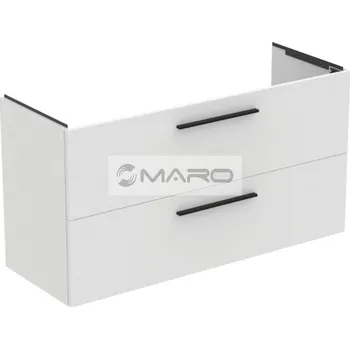 Koupelnový nábytek Ideal Standard i.life A Skříňka pod umyvadlo 124 x 46 cm se 2 zásuvkami, závěsná, bílá matná (bez madel), T5258DU