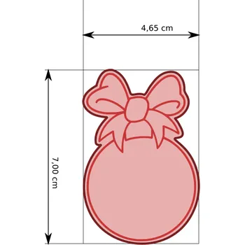 Vánoční ozdoba Naše Vykrajovátko Vánoční ozdoba s mašlí Velikost: 7 cm Sada
