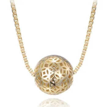 Náhrdelník Stříbrný pozlacený náhrdelník s kuličkou 45 cm JMAS0217GN45