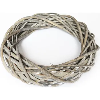 Věnec Proutěný věnec, šedý, 5 x 25 cm