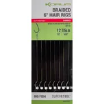KORUM Big Fish Braided Hair Rigs 6" - barbed Velikost: 12