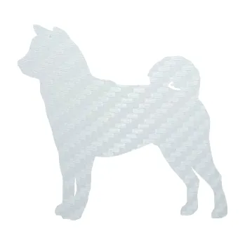 Polep vozidla SAMOLEPKA Pes 191 levá Shiba - Inu (51 - 3D karbon bílý) NA AUTO, NÁLEPKA, FÓLIE, POLEP, TUNING, VLASTNÍ TEXT, TISK, AUTOSAMOLEPKY.cz, POLEPY, OBRÁZEK, LOGO, SAMOLEPKY