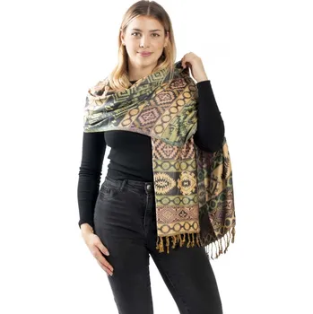 Šála Šála NITHIA zeleno-žlutá